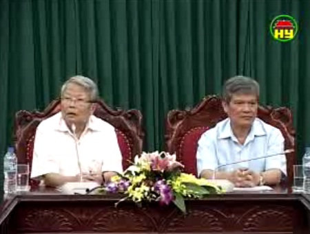 Đồng chí Trần Đức Lương - Nguyên Ủy viên Bộ Chính trị, Nguyên Chủ tịch Nước cộng hòa XHCN Việt Nam về thăm và làm việc tại Hưng Yên